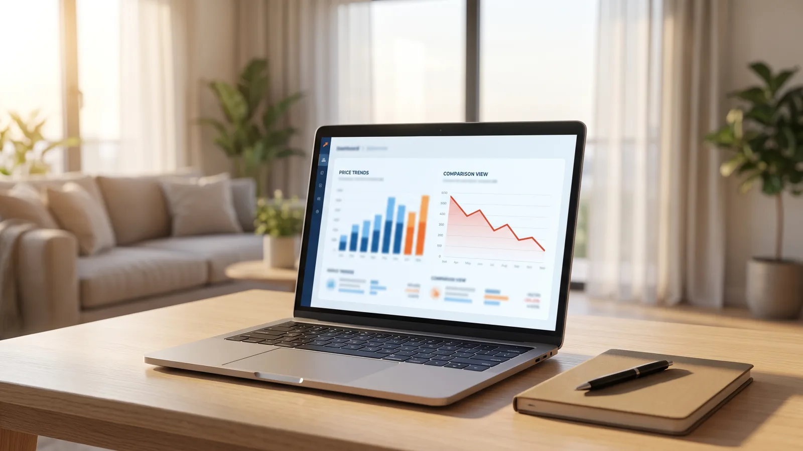 Ordinateur portable affichant un comparatif de tarifs pour mettre ses contrats en concurrence